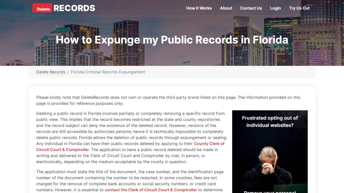 Expungement in Florida | Delete Records